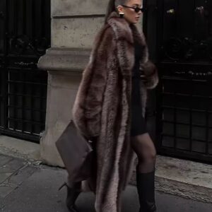 Brown Heritage Long Fur Coat