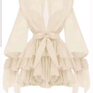 Luminelle White Ruffle Dress