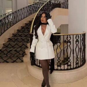 Ivory Elegance Mini Dress