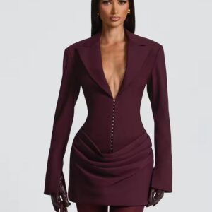 Bordeaux Allure Mini Dress