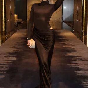 Crimson Allure Maxi Dress